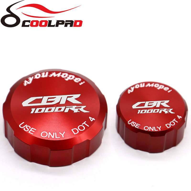 Front Rear Brake Fluid Reservoir Cover Cap For HONDA CBR1000RR CBR 1000RR 04-20
