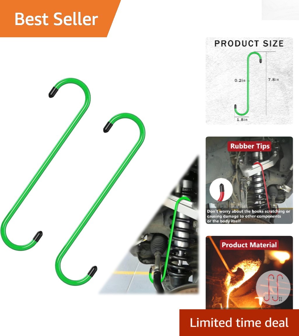 Durable Steel Brake Caliper Hangers – 2PCS Set w/Rubber Tips for Secure Repairs