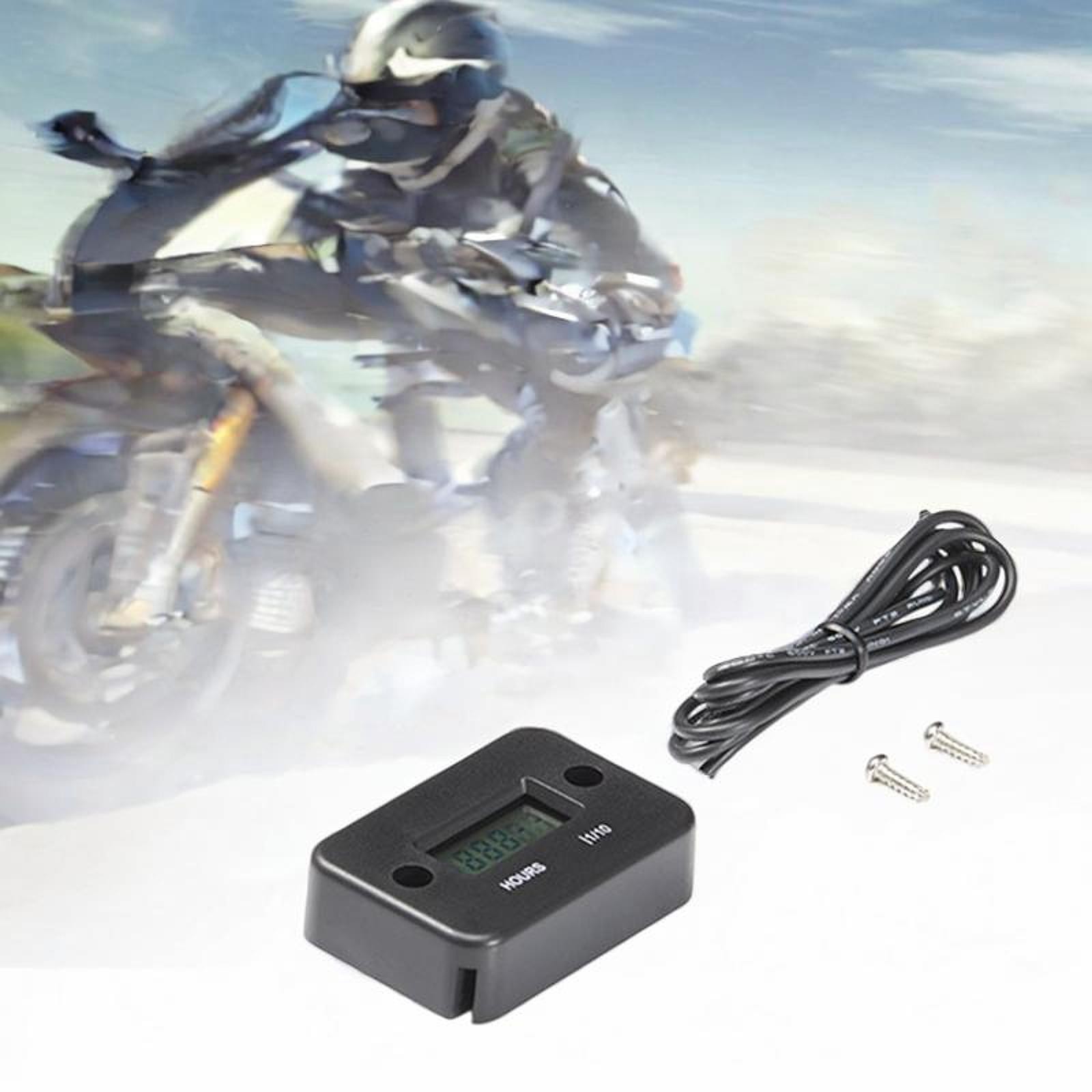 Motorcycle Hour Meter IP68 Waterproof Digital Easy Installation Portable Small