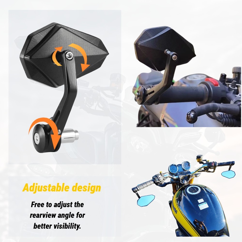 Pair of 7/8″ Handlebar CNC Aluminum Side Mirrors for Suzuki 2004-2017 Vstrom 650