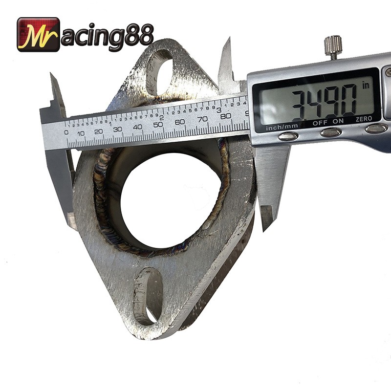 Universal 2.5″ to 2.5″ 45 Degree Mild Steel 2 Bolt Flange Muffler Pipe Flange