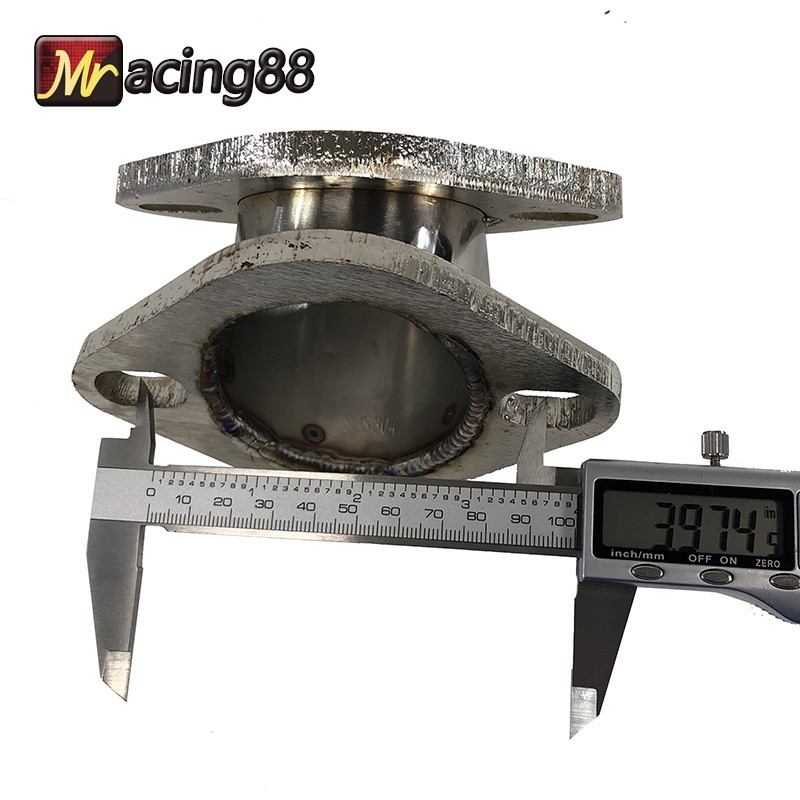Universal 2.5″ to 2.5″ 45 Degree Mild Steel 2 Bolt Flange Muffler Pipe Flange