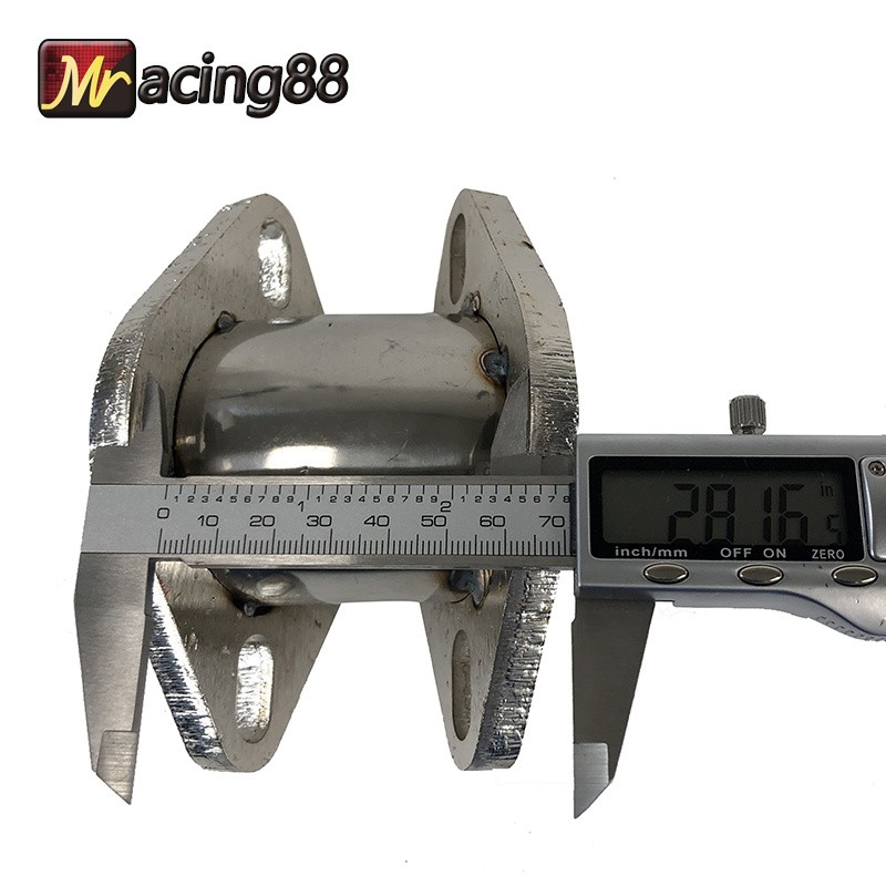 Universal 2.5″ to 2.5″ 45 Degree Mild Steel 2 Bolt Flange Muffler Pipe Flange