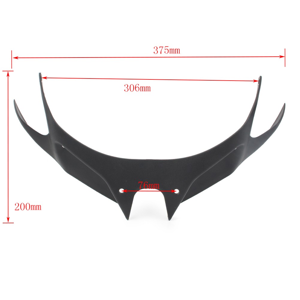 Black Fit Kawasaki Ninja250 400 2018-2019 Front Motorcycle Aerodynamic Winglet