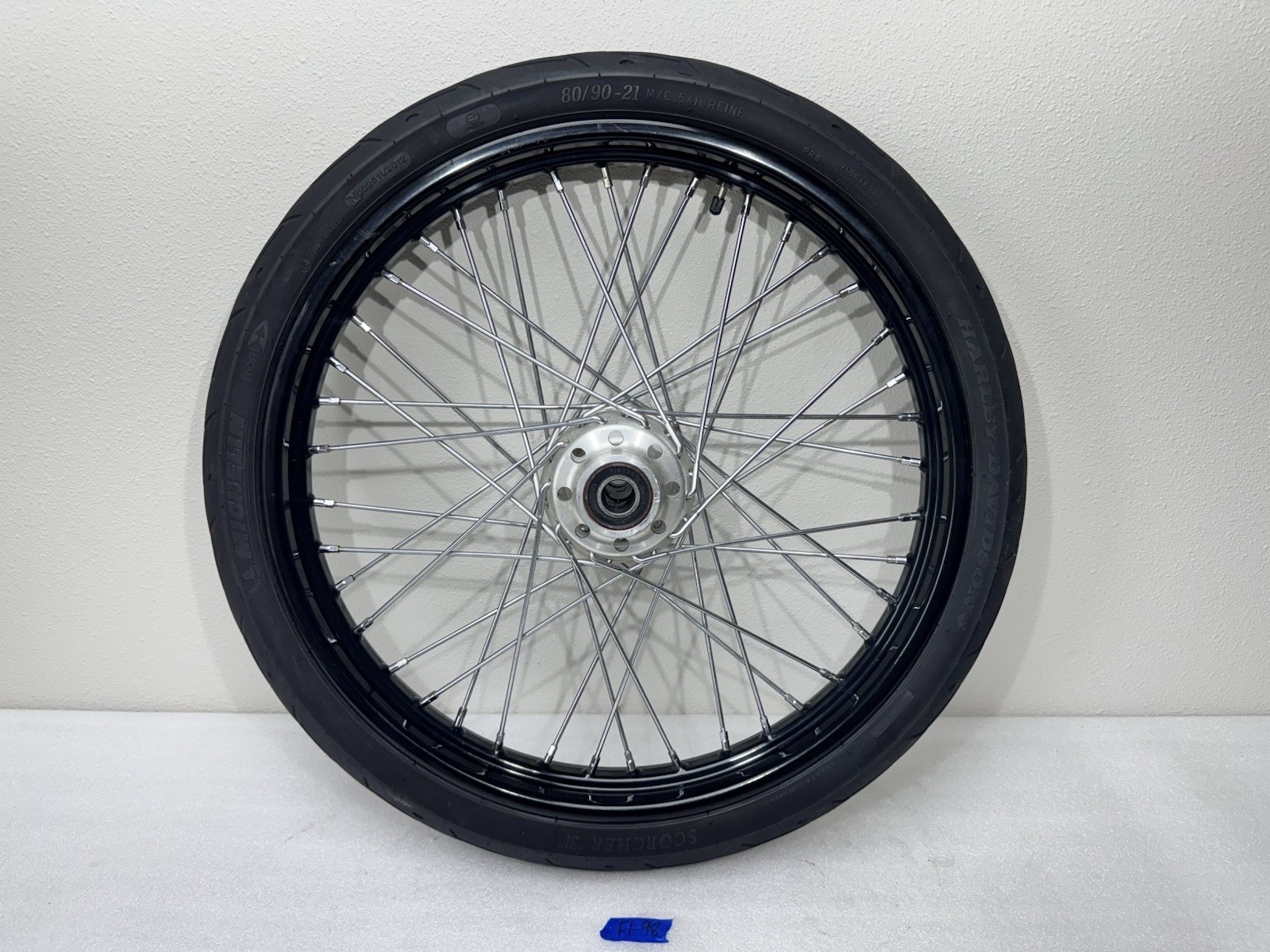 OEM Harley-Davidson Front Spoked Wheel 21″x2.15″ 40 Spoke Black Rim