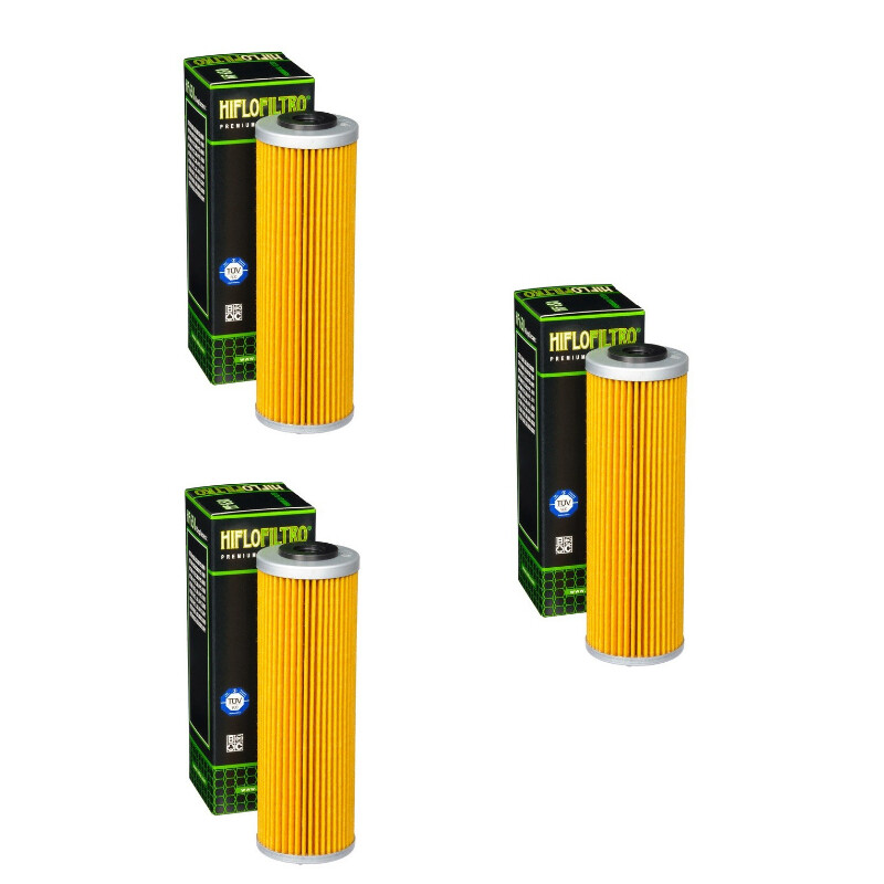 Hiflofiltro HF650 Oil Filter 3 Pack KTM 450 505 950 990 1050 1090 1190 1290
