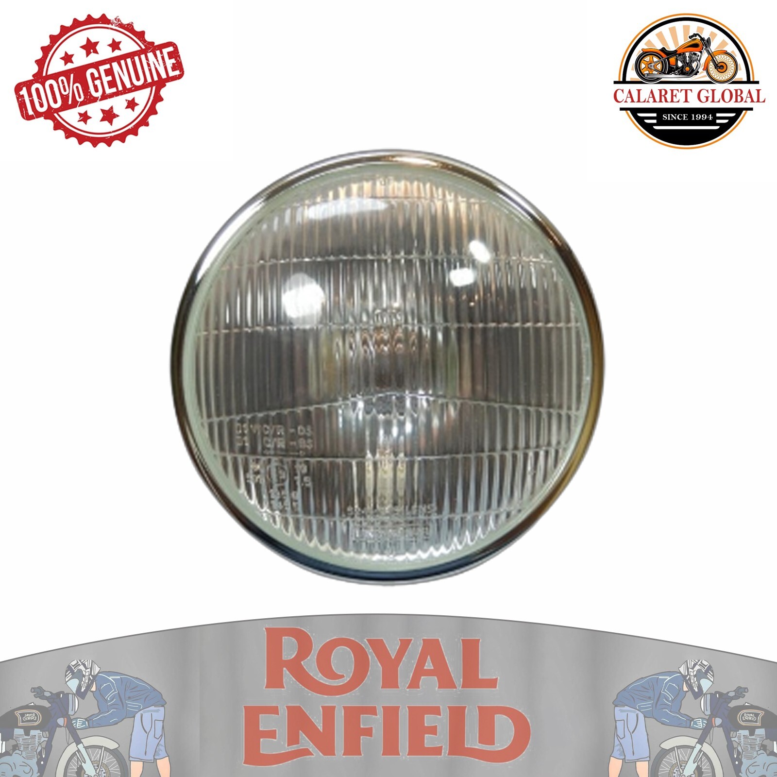 Royal enfield genuine headlamp/headlight assy with bulb for bullet 350 592465/E