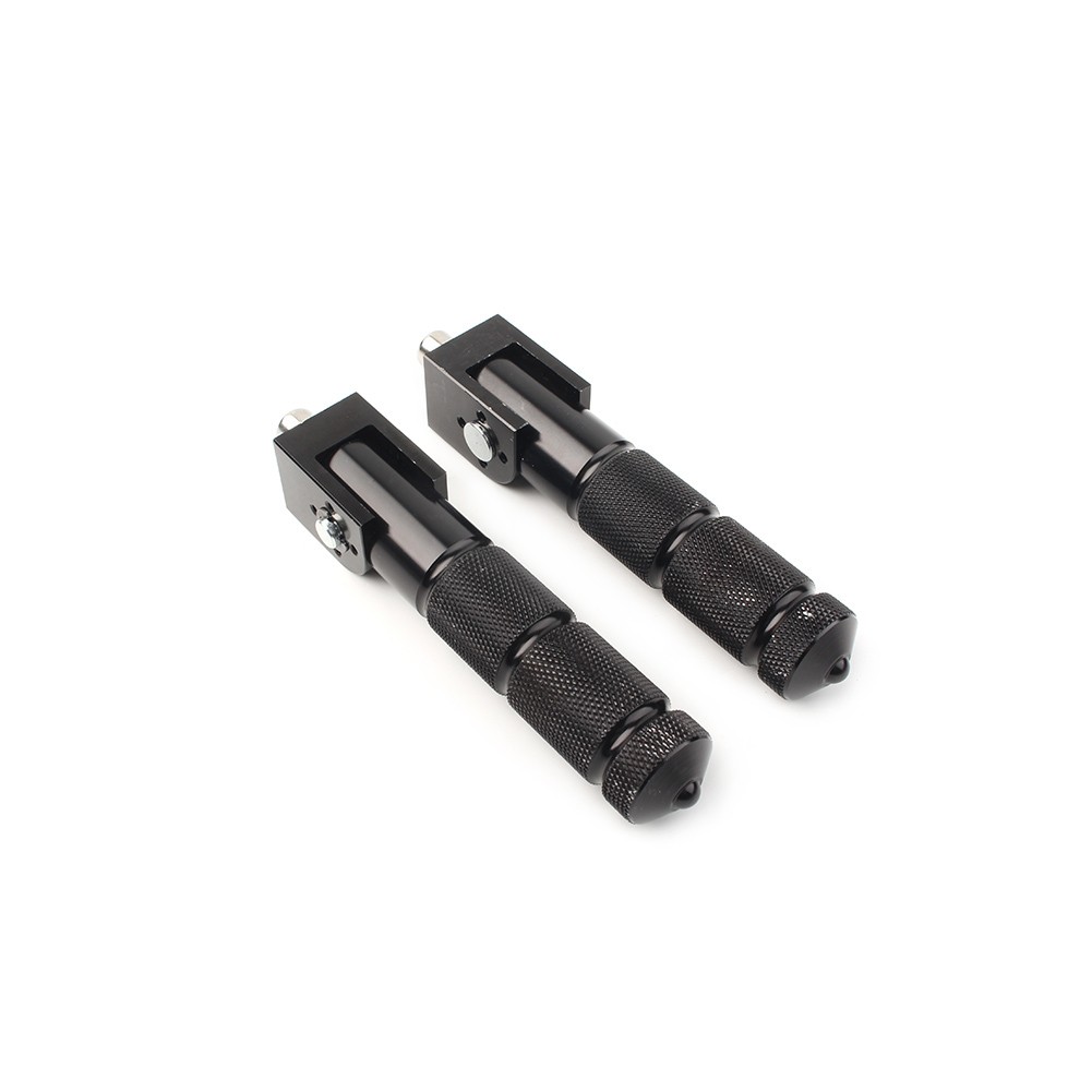 2x Universal CNC Foldable Foot Pegs Footrests For Motorcycle Bike Rear Pedals