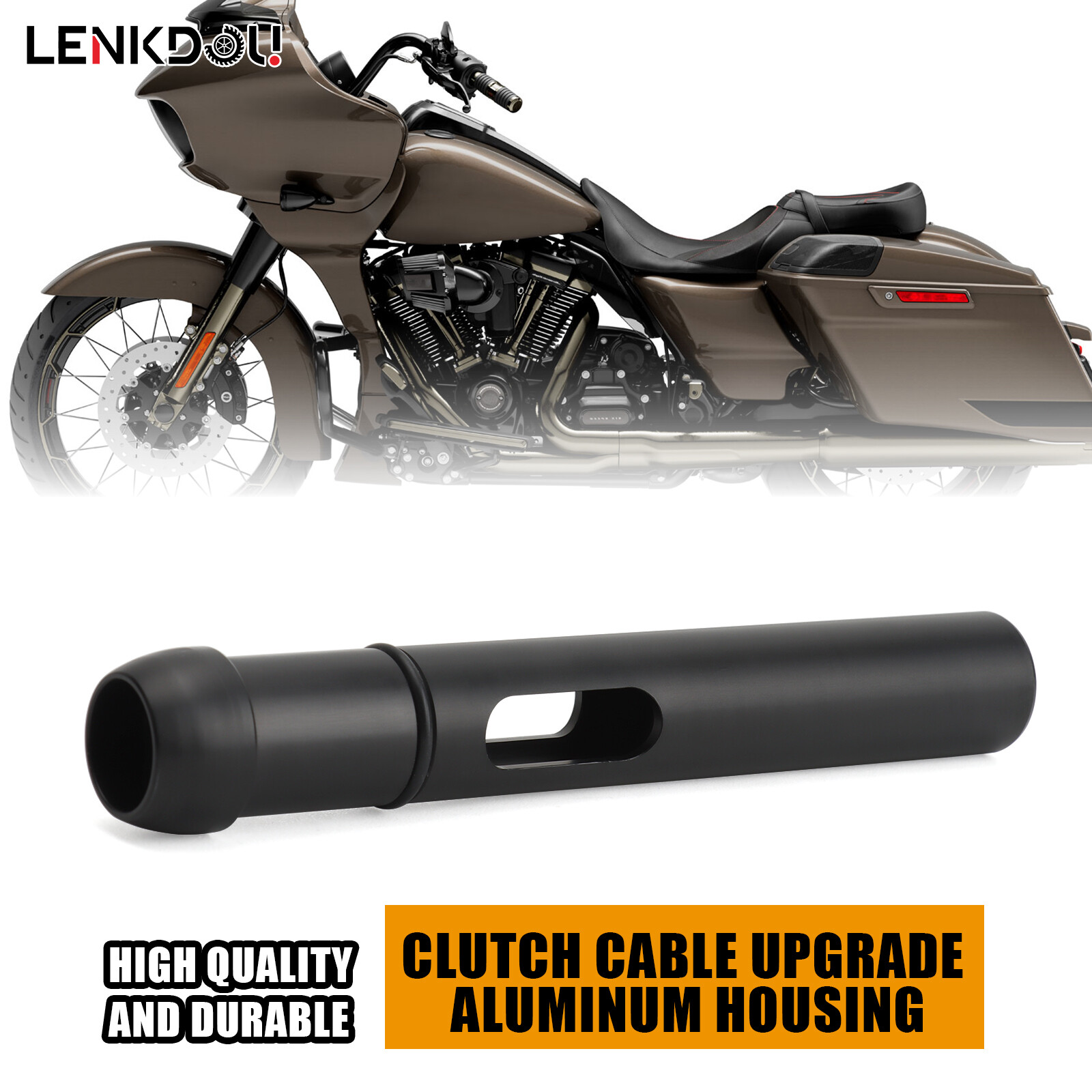 1PC Billet Aluminum Clutch Cable Housing Upgrade For Harley Road King Touring