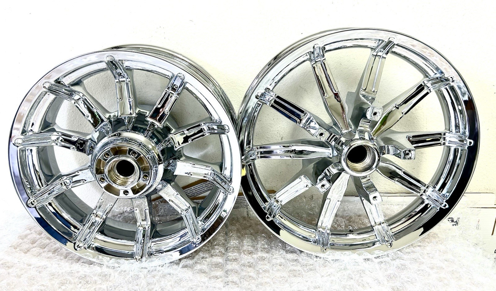 HARLEY TOURING IMPELLER CHROME WHEELS ROTORS 2009-17 STREET GLIDE OUTRIGHT