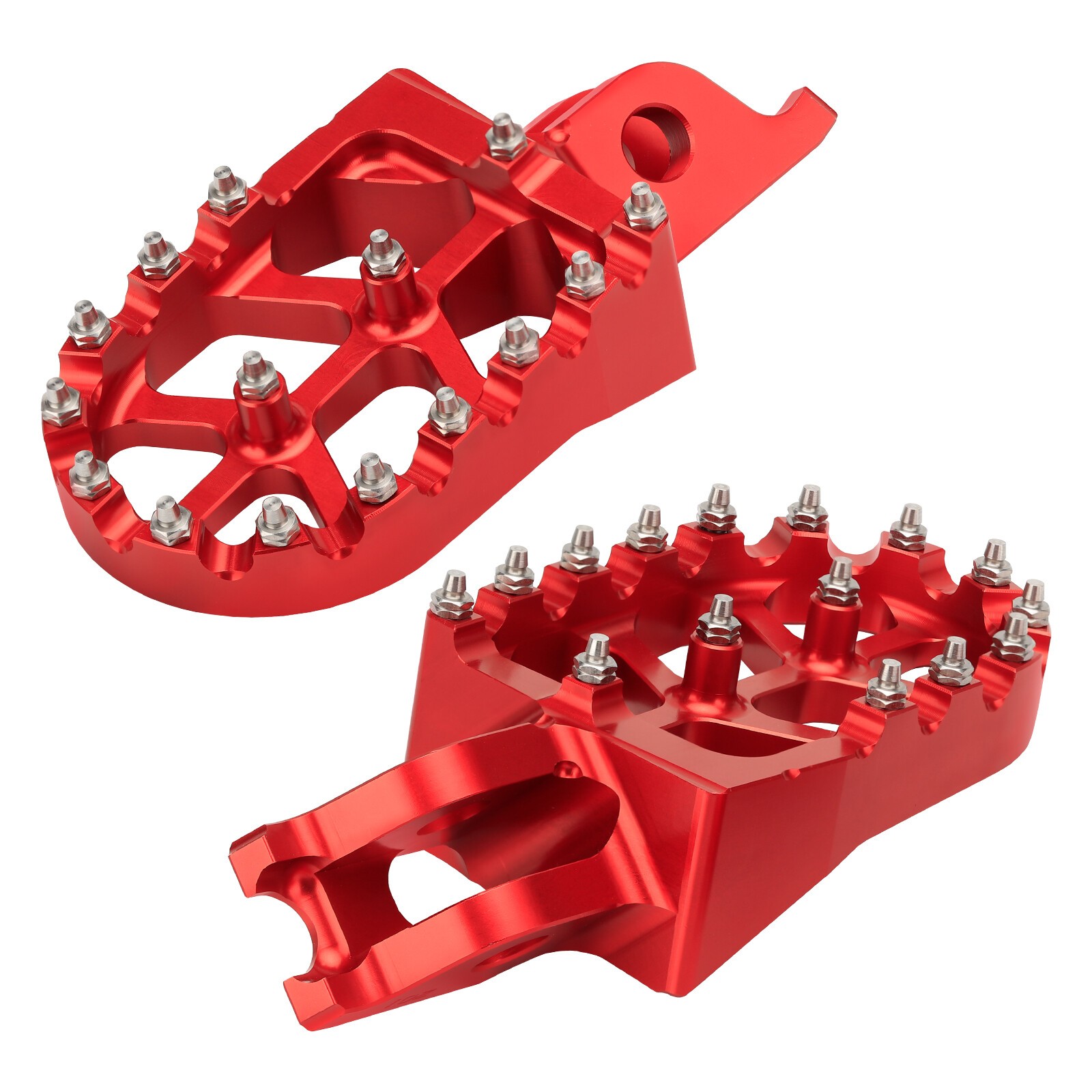 Red Dirt Bike Rest Pedal Foot Pegs For Honda CR125 CR250 CRF150R CRF250R CRF450R