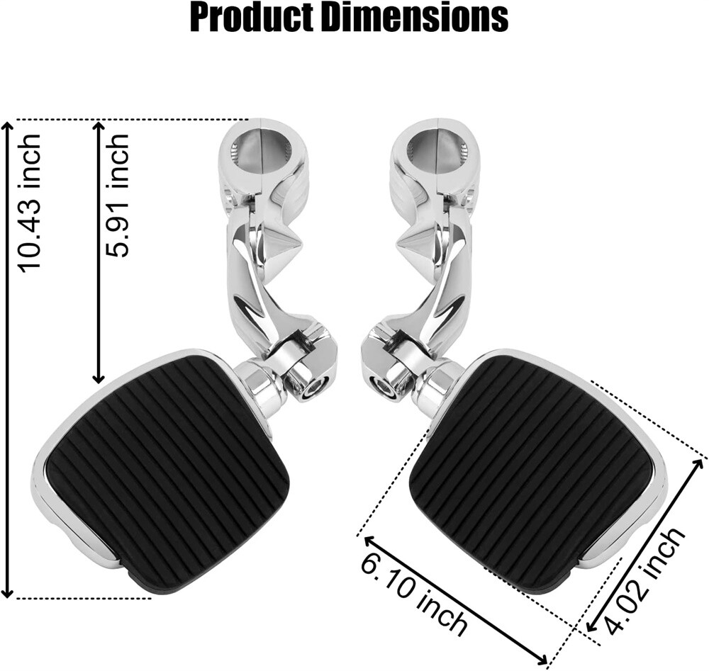New Foot Pegs Rest Pedal 1.25″ Highway For Harley Touring Sportster Softail Dyna