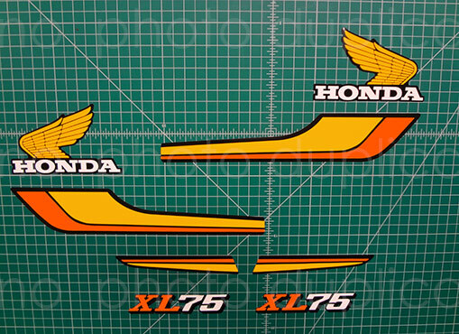 1978 78′ motorcycle XL75 8pc Decals Kit vintage Graphic Sticker XL 75 moto bike