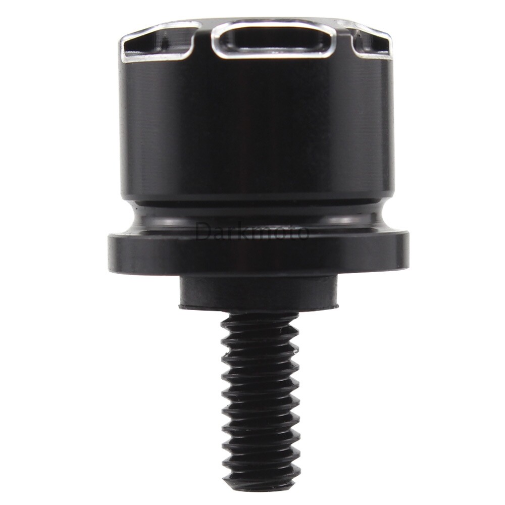 6mm CNC Motorcycle Black and White Lace Billet Rear Passenger Seat Bolt Screw
