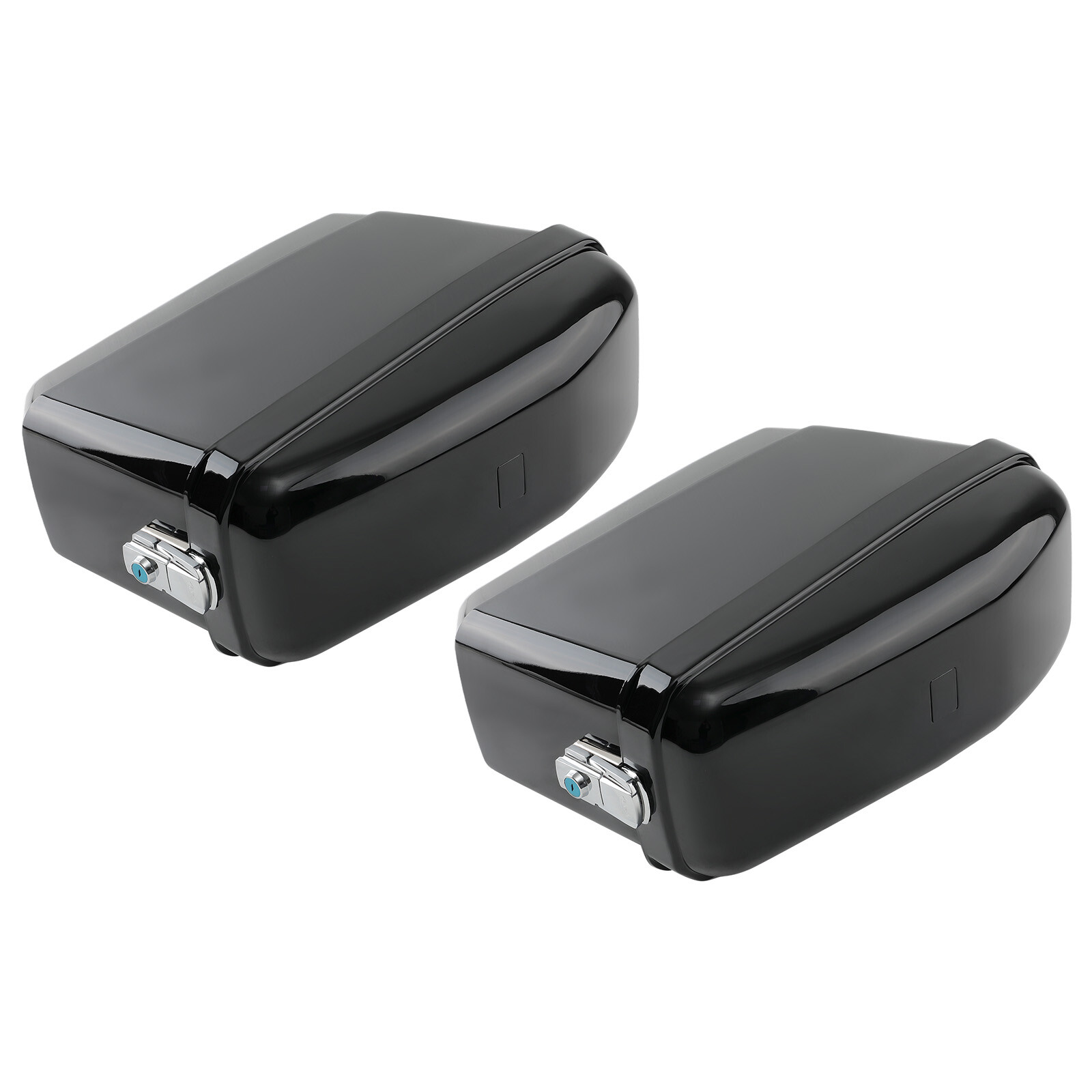 Black Hard Saddlebags Pair Universal Motorcycle For Harley Honda Yamaha Cruise