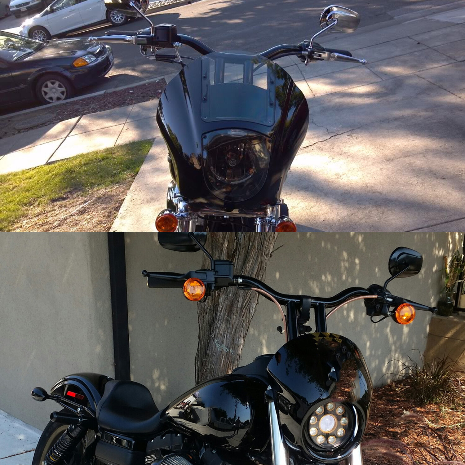 10″ 12″ 14” 16″ Gloss Black Pre-Drilled Handlebar T-Bar For Harley Dyna Softail