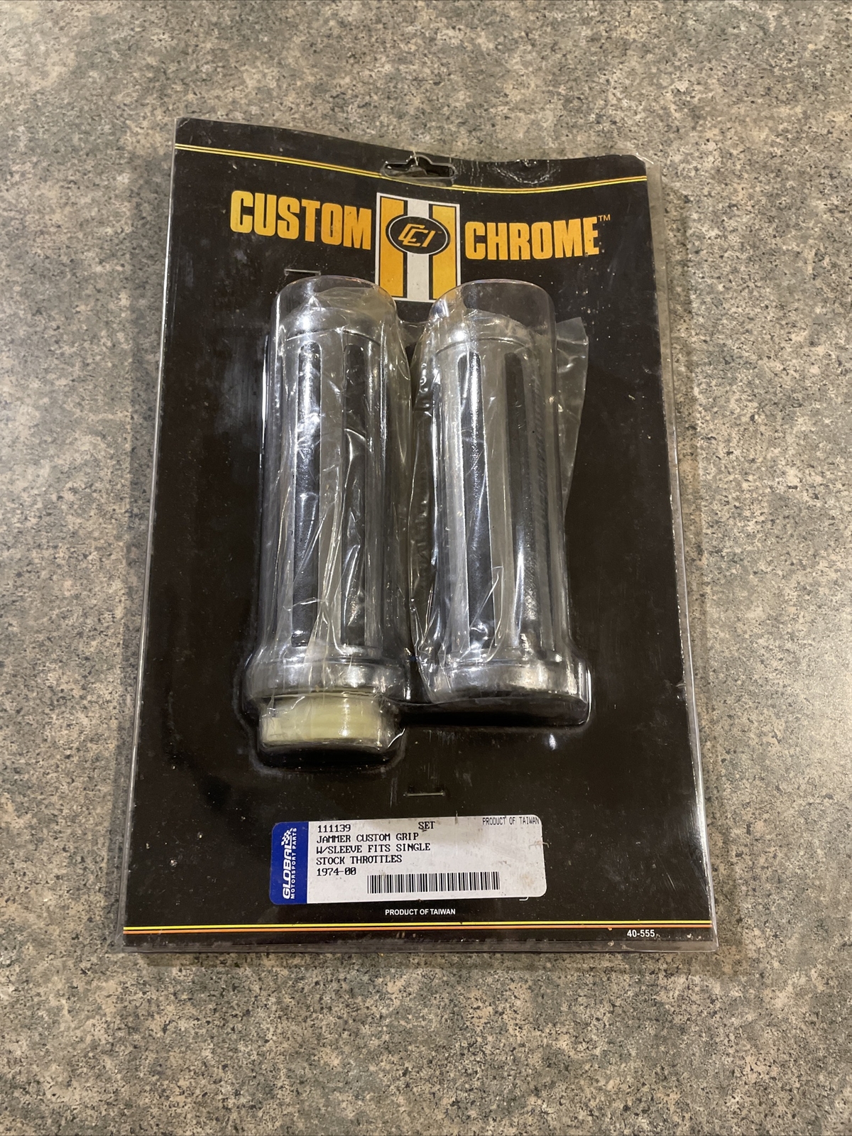 Custom Chrome Harley Jammer Custom Grip Set W/Sleeve 111139 NOS