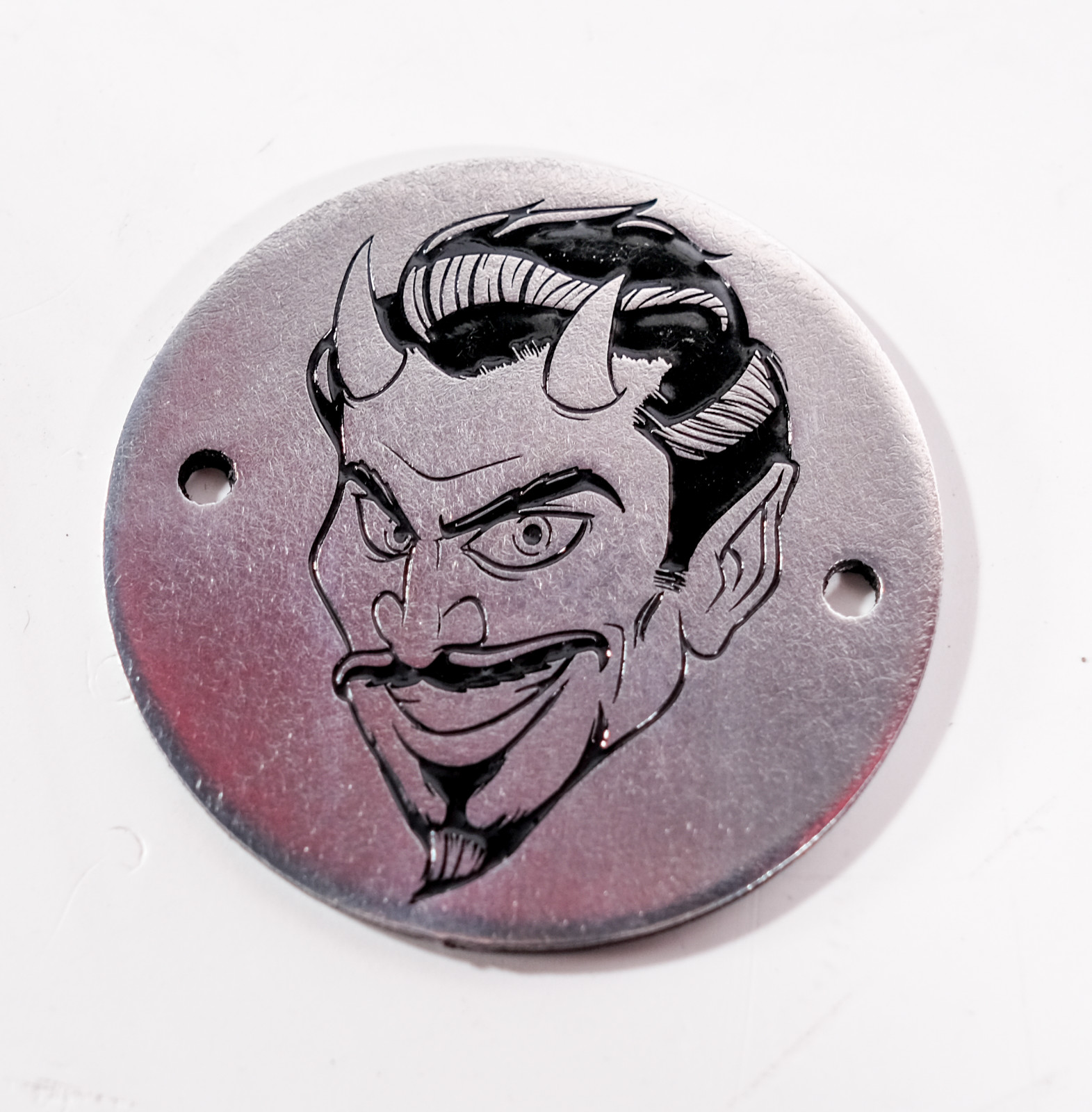 Retro Devil Shovelhead Evo Metal Points Timing timer Cover for Harley Davidson