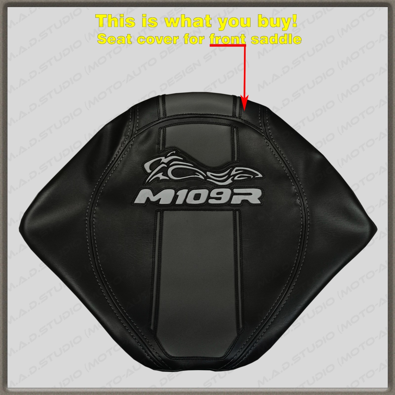 CUSTOM (Black+D.Gray+L.Gray) Front Seat Cover Suzuki BOULEVARD M109R 2006-2026