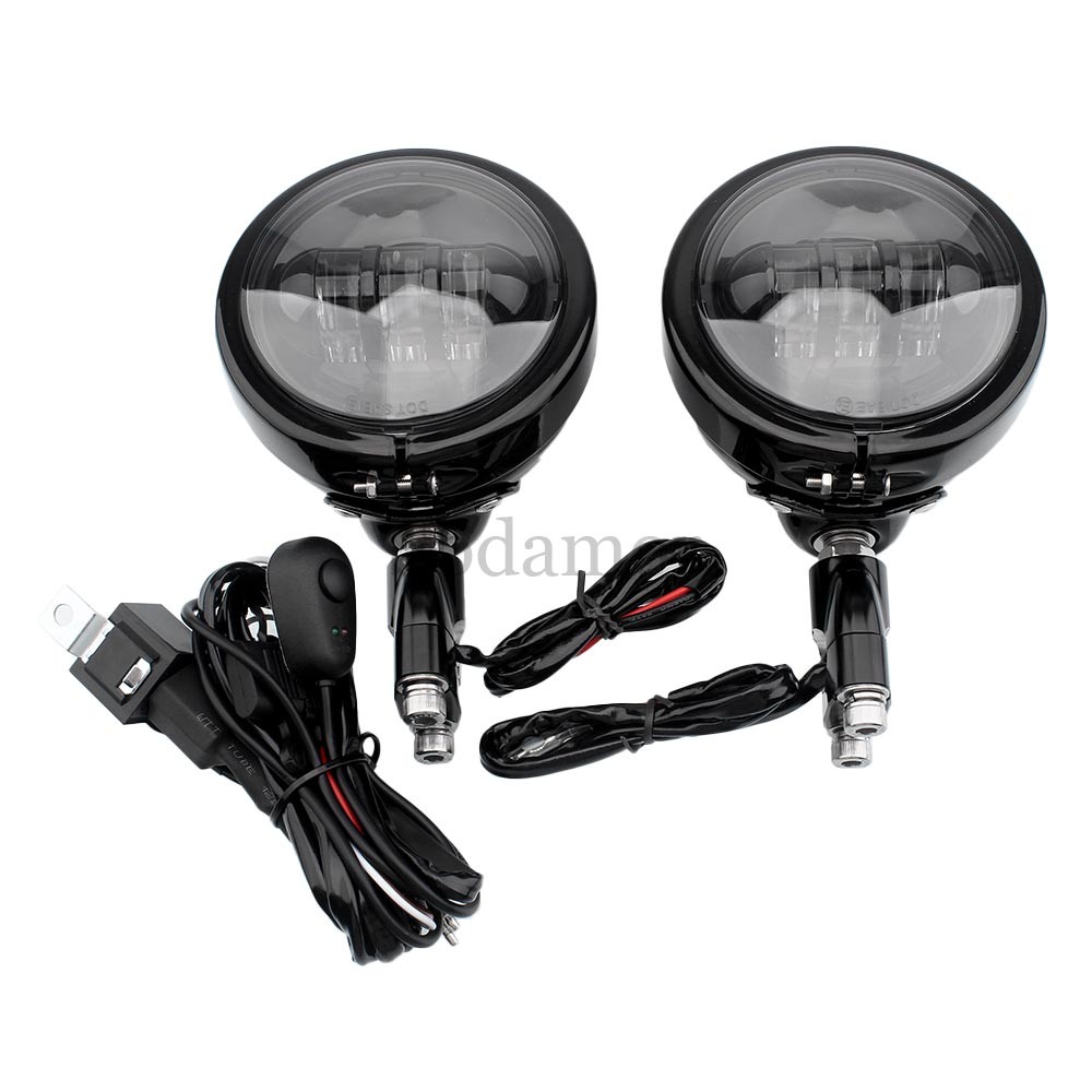 4.5″ Motorcycle LED Passing Driving Light Spot Cold White Fog Lamp For Honda ATV