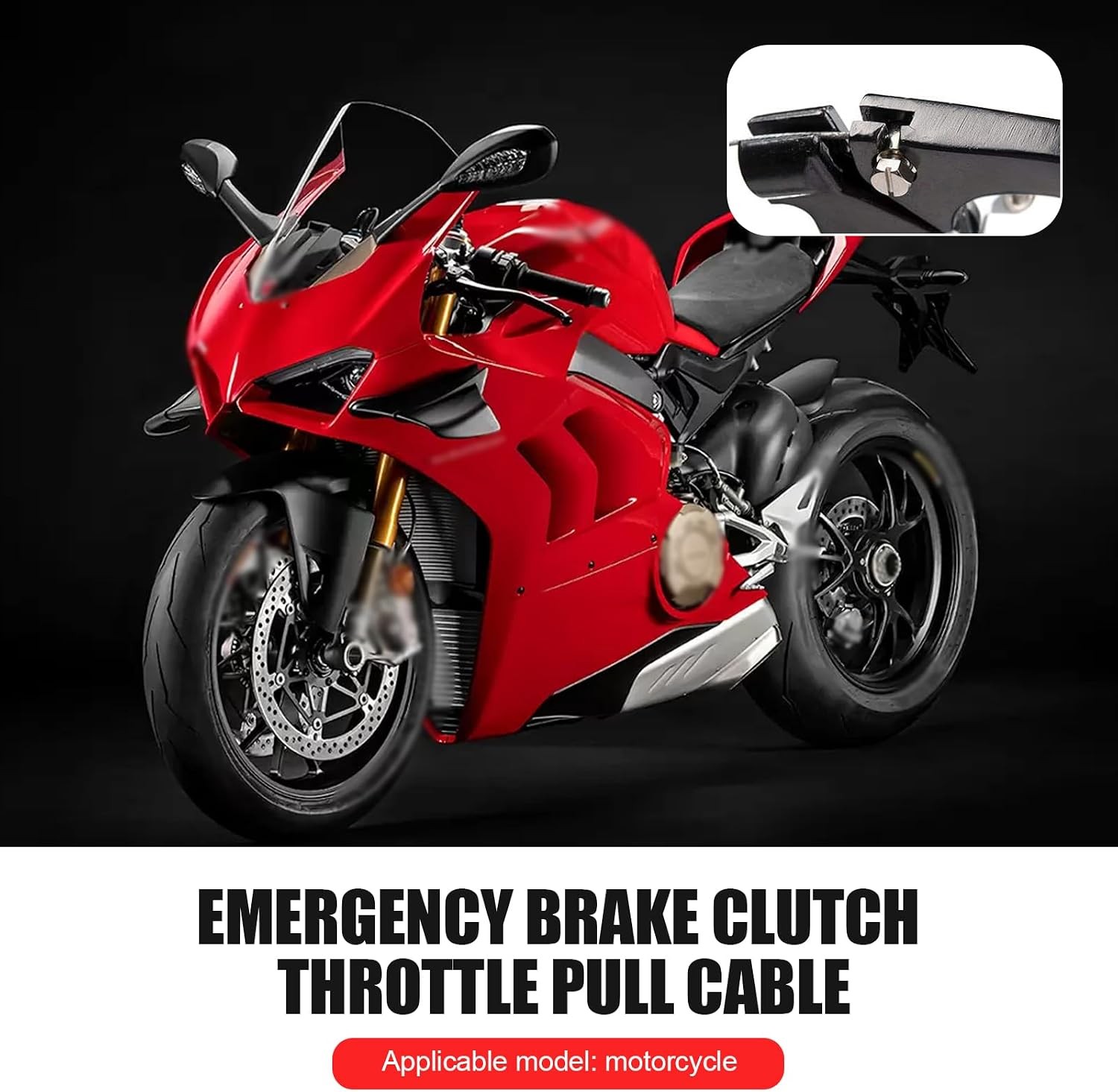 Motorcycle Throttle Clutch Brake Cable Repair Kit, Universal Ends, Silver