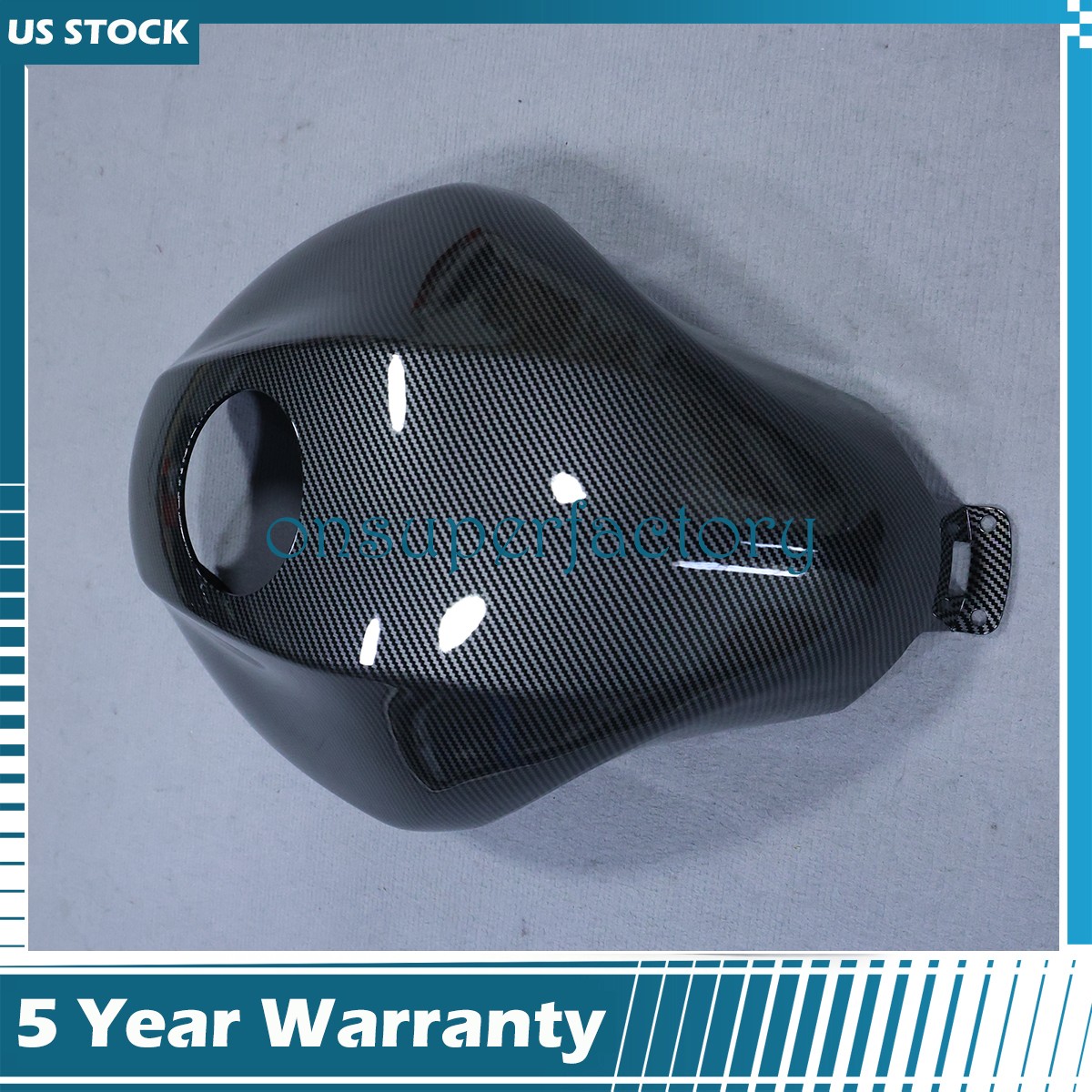 Black Carbon Fiber Gas Fuel Tank Cover For Kawasaki Ninja 650 650R 2009-2011