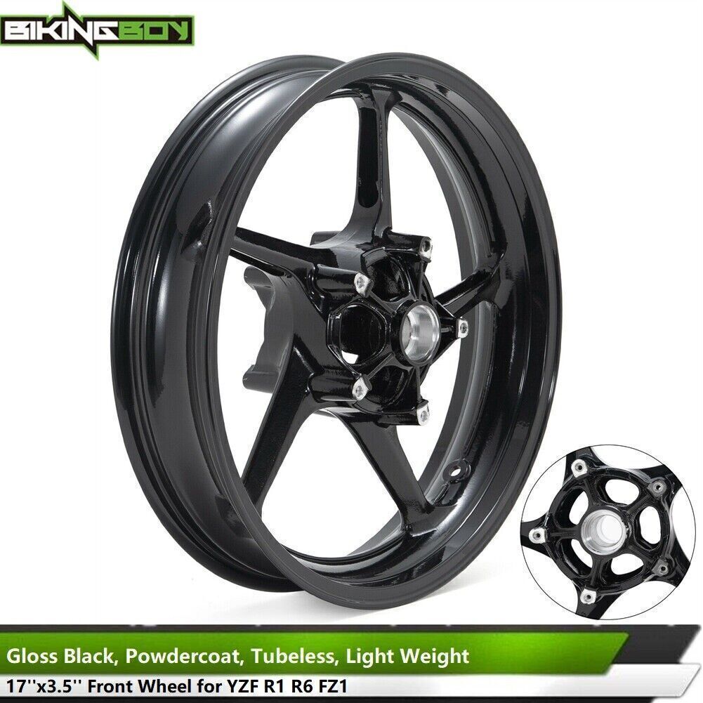 17″x3.5″ Tubeless Front Wheel Rim for Yamaha YZF R1 R6 R6S 06-09 07 08 FZ1 FZ6