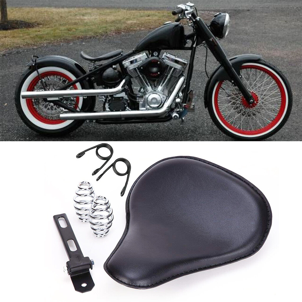 Motorcycle Large Spring Solo Seat For Harley Davidson Sportster Bobber Chopper