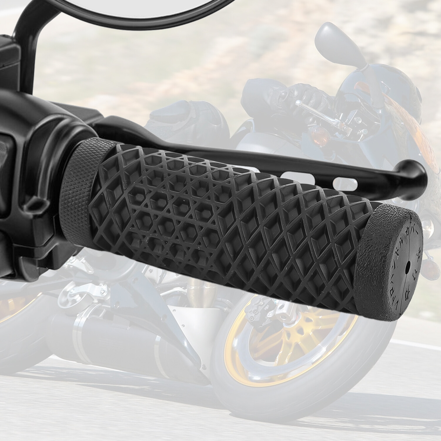 NEW 1″ 25mm Motorcycle Handlebar Rubber Hand Grips For Harley Bobber Chopper