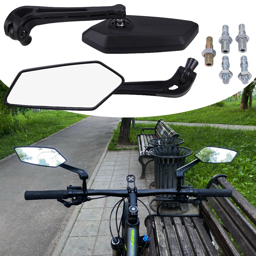 Universal Black 8/10mm Motorcycle Scooter Mirrors Pair