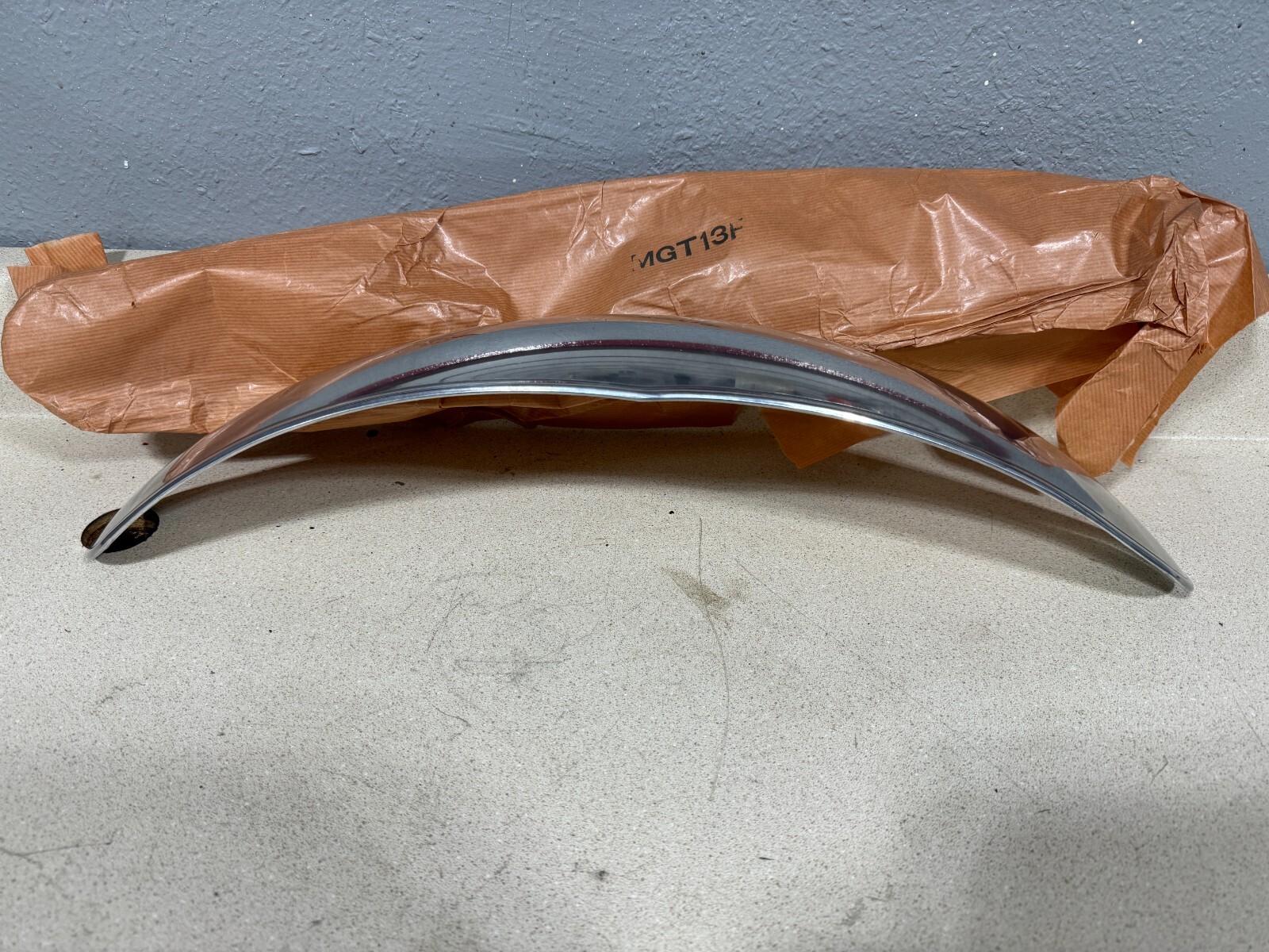 Vintage Universal Polished Aluminum Front Fender New in the Wrapper