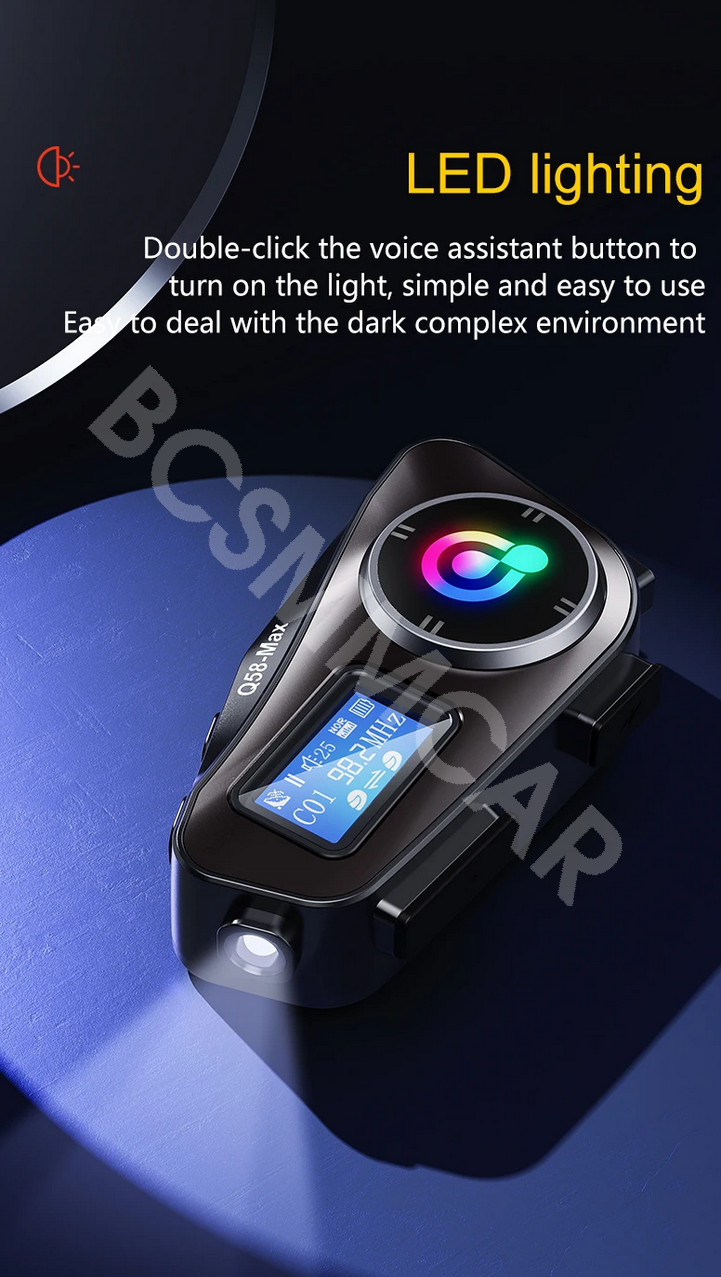 2x Motorcycle Helmet Bluetooth Headset Rider Music Share Earphone Communication