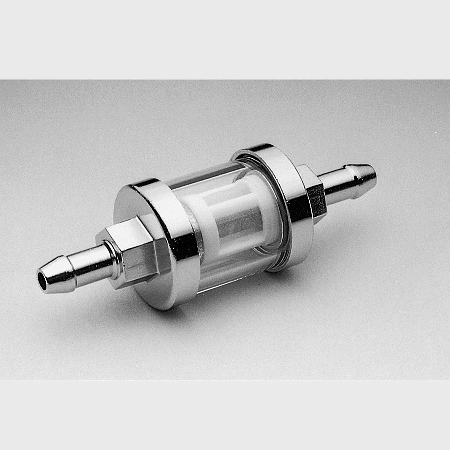 Motorcycle Chrome See-Flow Glass Fuel Filter Fit For 5/16″ line