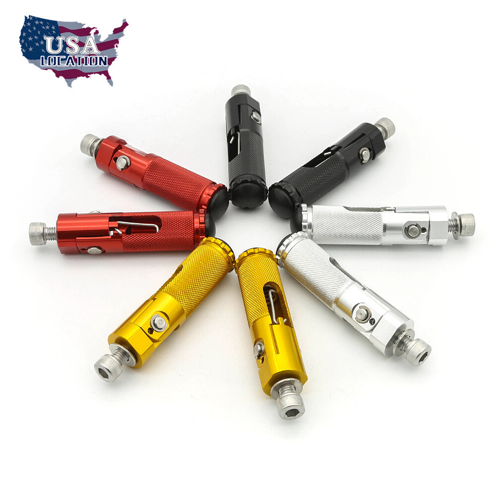 Aluminum Motorcycle Black Rearset Footrests Footpegs Foot Pegs Pedals Universal