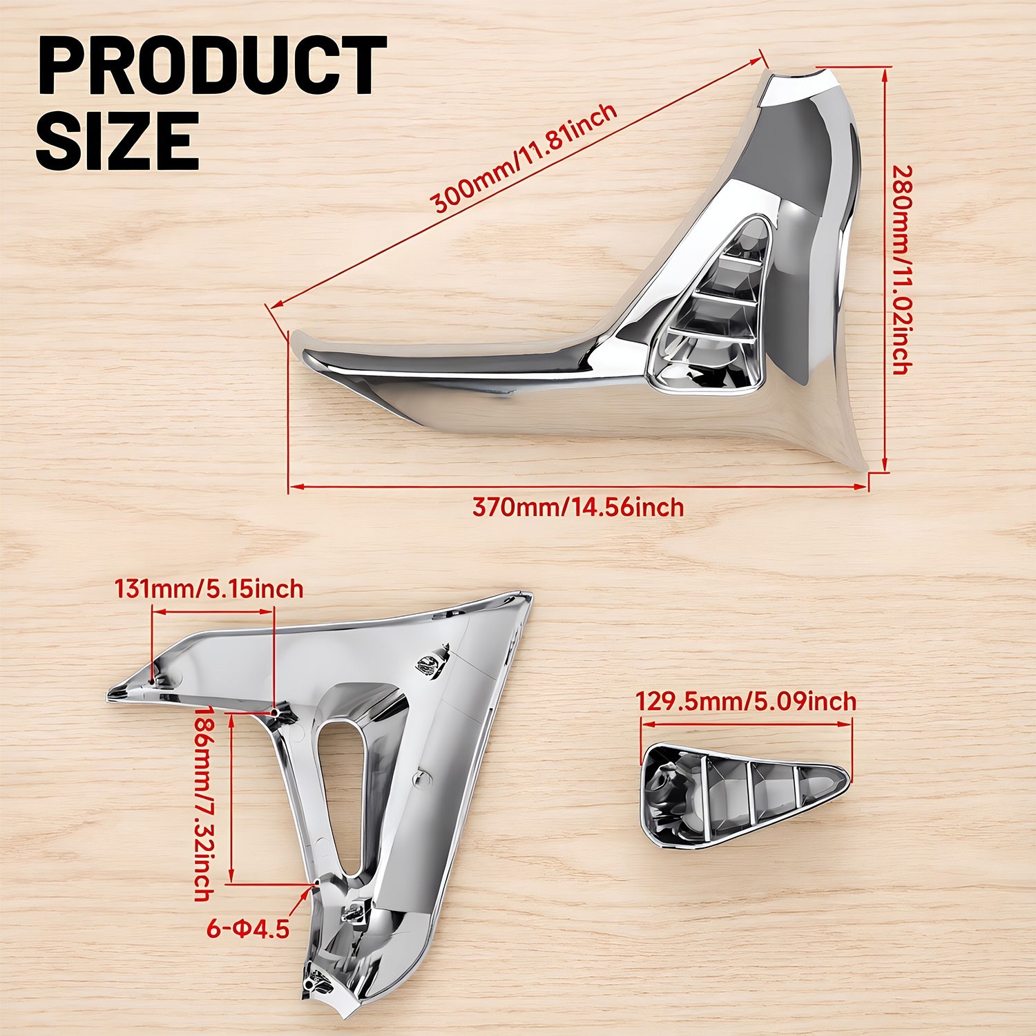 Left&Right Side Fairing Trim Cover Fit For 2001-2011 Honda Goldwing 1800 GL1800