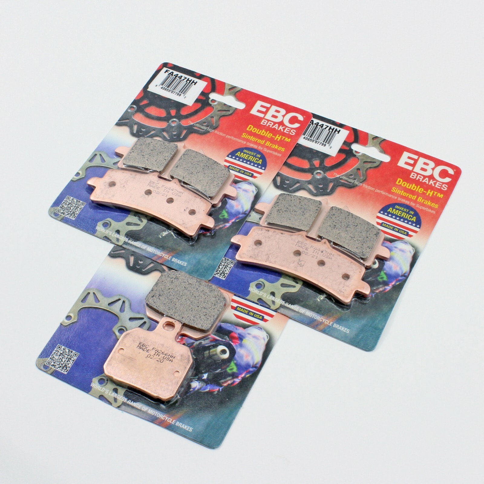 EBC HH Sintered Brake Pad Set for 2010-13 Ducati HYPERMOTARD 1100 EVO Front Rear