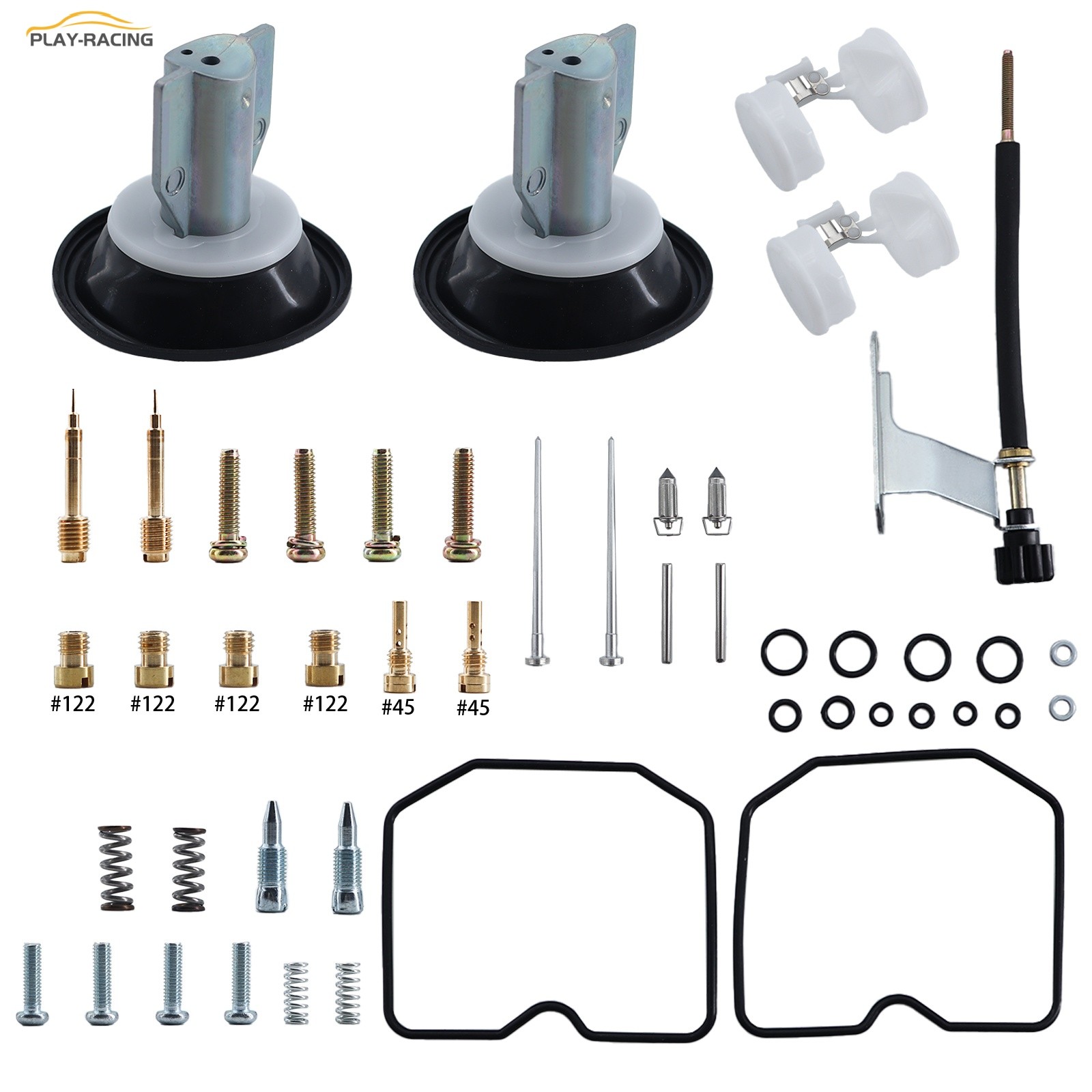 New Carburetor Kit Plunger Diaphragm Float For Kawasaki EN500 C EN500 Vulcan LTD
