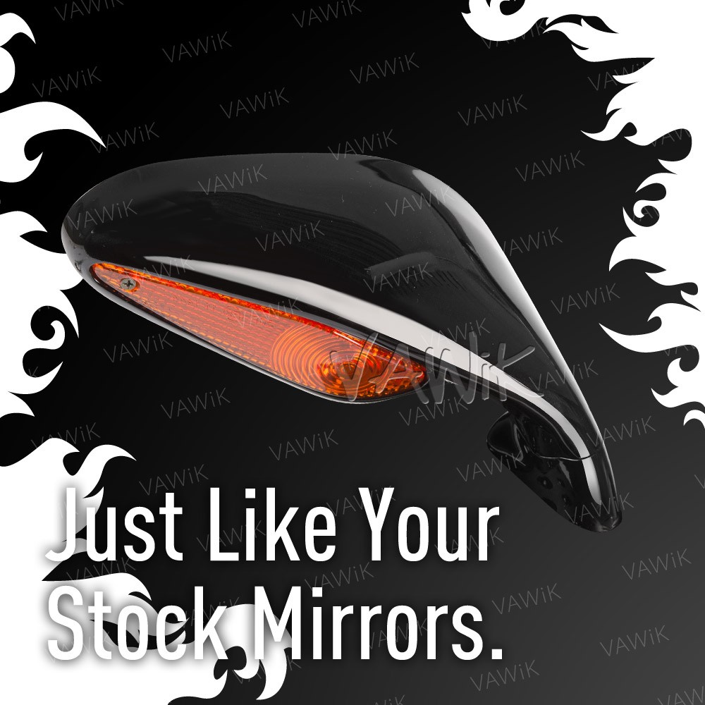 VAWiK -OE replacement LED fairing mirror black fits MV Agusta F4 1000R x1 RH