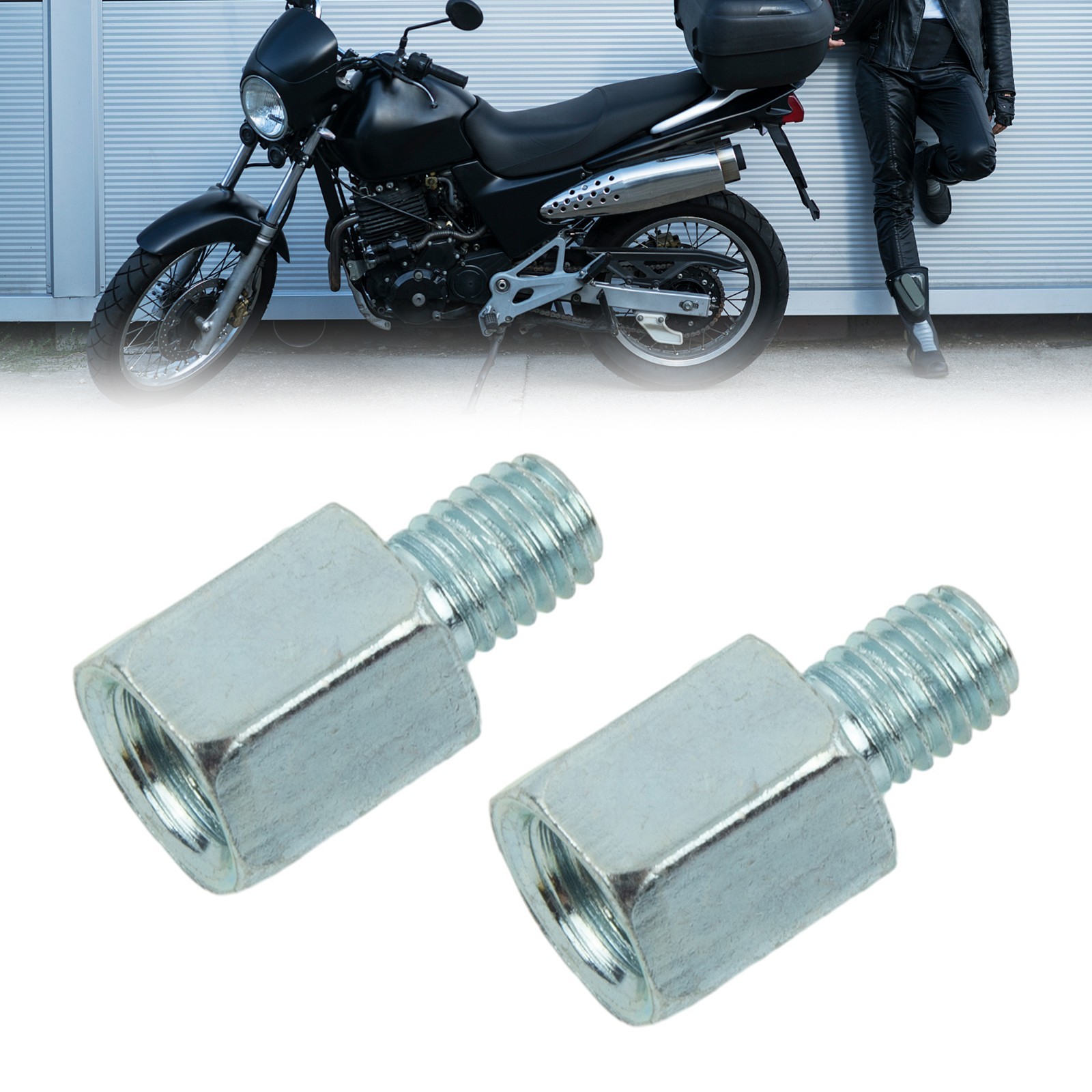 Mirror Adapter Clockwise Female To Male Motorcycle Scooter Threaded 10mm To 8mm