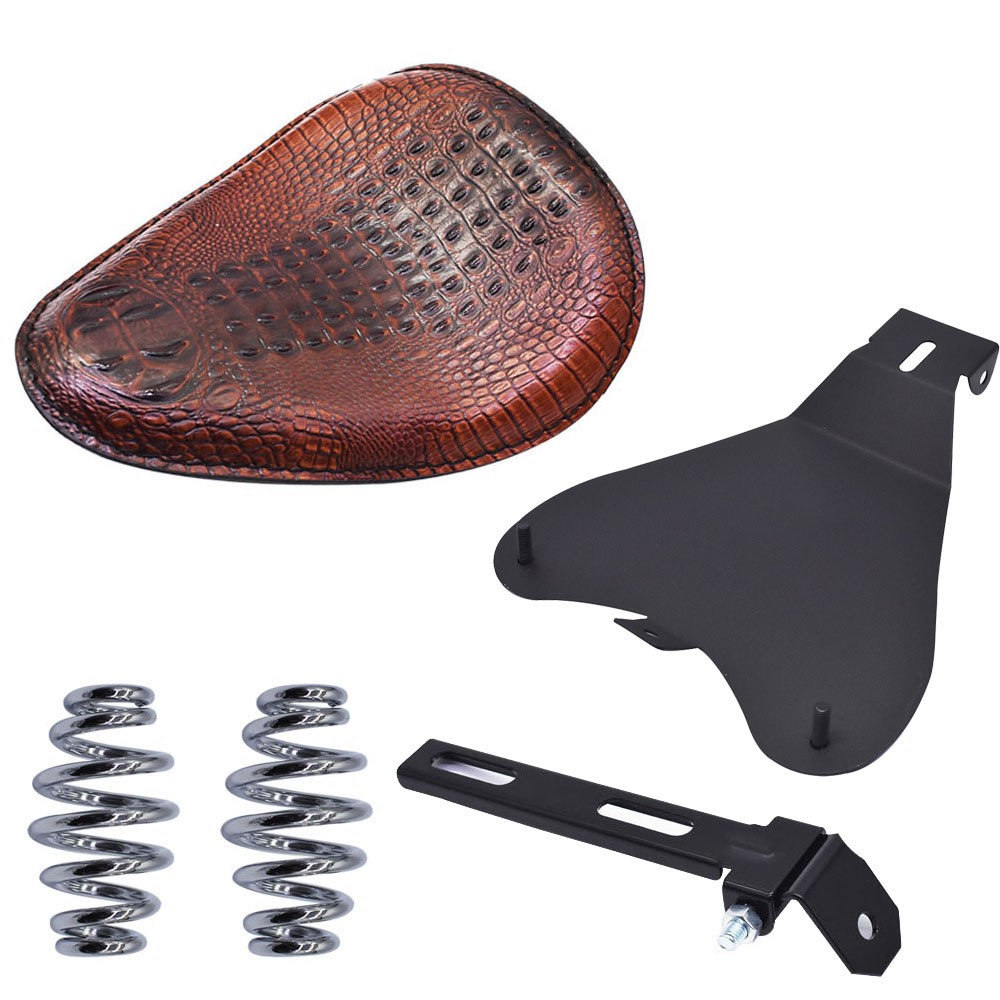 Motorcycle Soft Leather Seat Spring Solo Bracket For Honda Bobber Chopper
