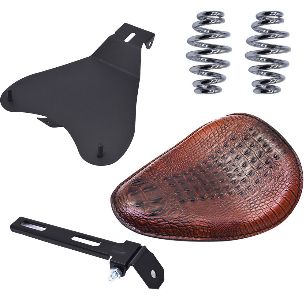 Motorcycle Soft Leather Seat Spring Solo Bracket For Honda Bobber Chopper