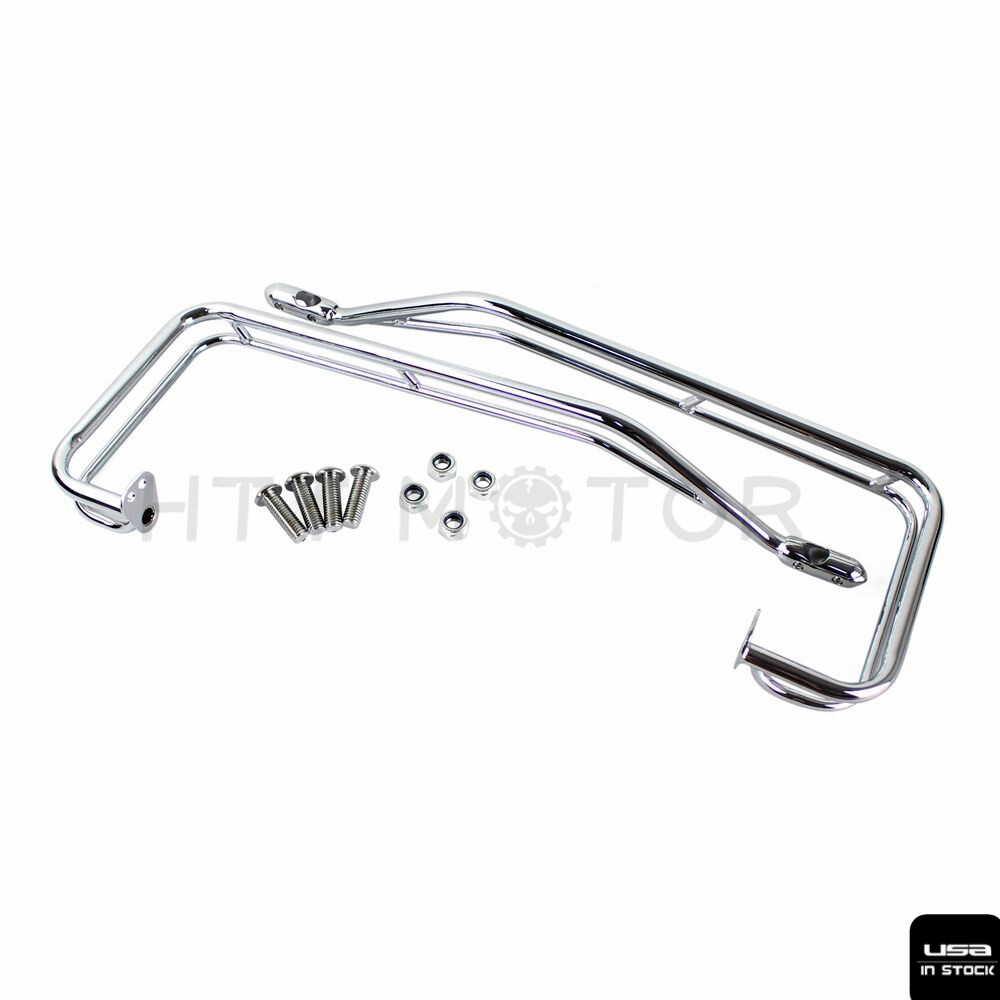 Twins Saddlebag Support Guard Bars Pannier Rail For 2009-13 Harley H-D Touring