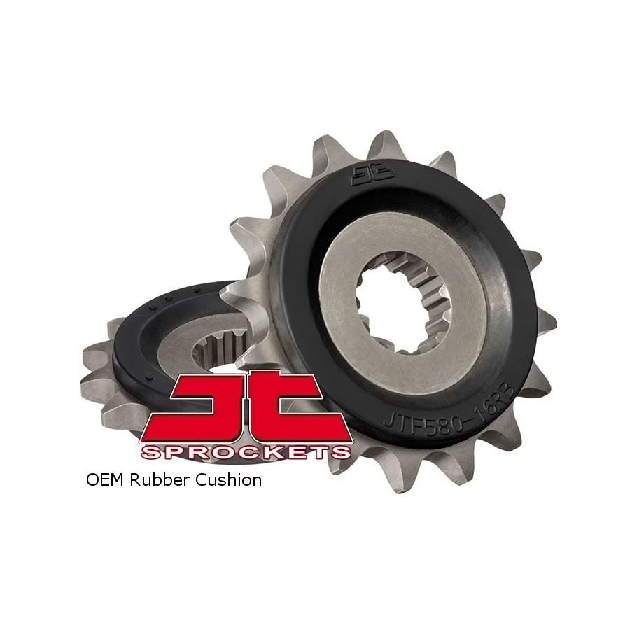JT Steel Front Sprocket – 520 / 15T / OEM Rubber Cushion JTF1381.15RB
