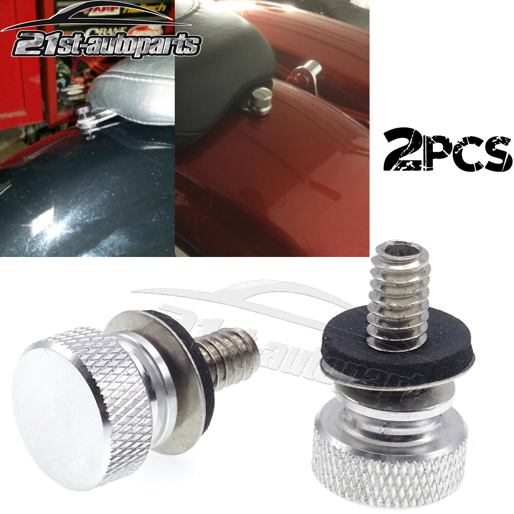 Sliver Billet Aluminum Solo Seat Bolt Mount Rear Rack Screw Nut For Harley 86-24