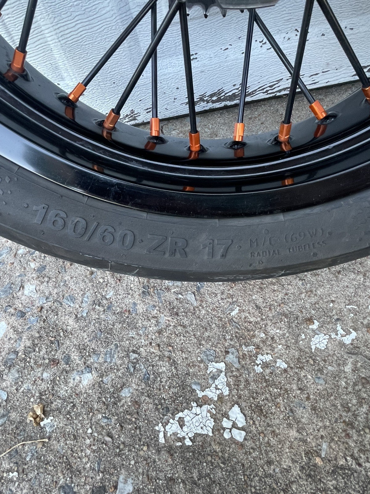 Warp 9 Elite Supermoto wheels for KTM 300 paired with Contisportattack 2 tires!