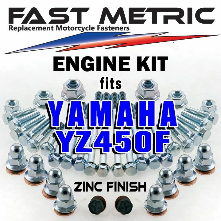’06-’09 Yamaha YZ450F Engine Rebuild Bolt Kit | FACTORY style ZINC Fasteners