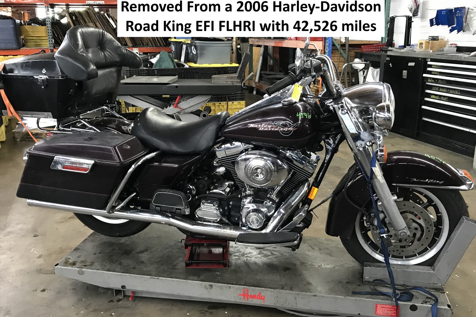 2006 Harley Road King Trunk Tour Pak Mount Bracket Kit DETACHABLE CHROME #4096