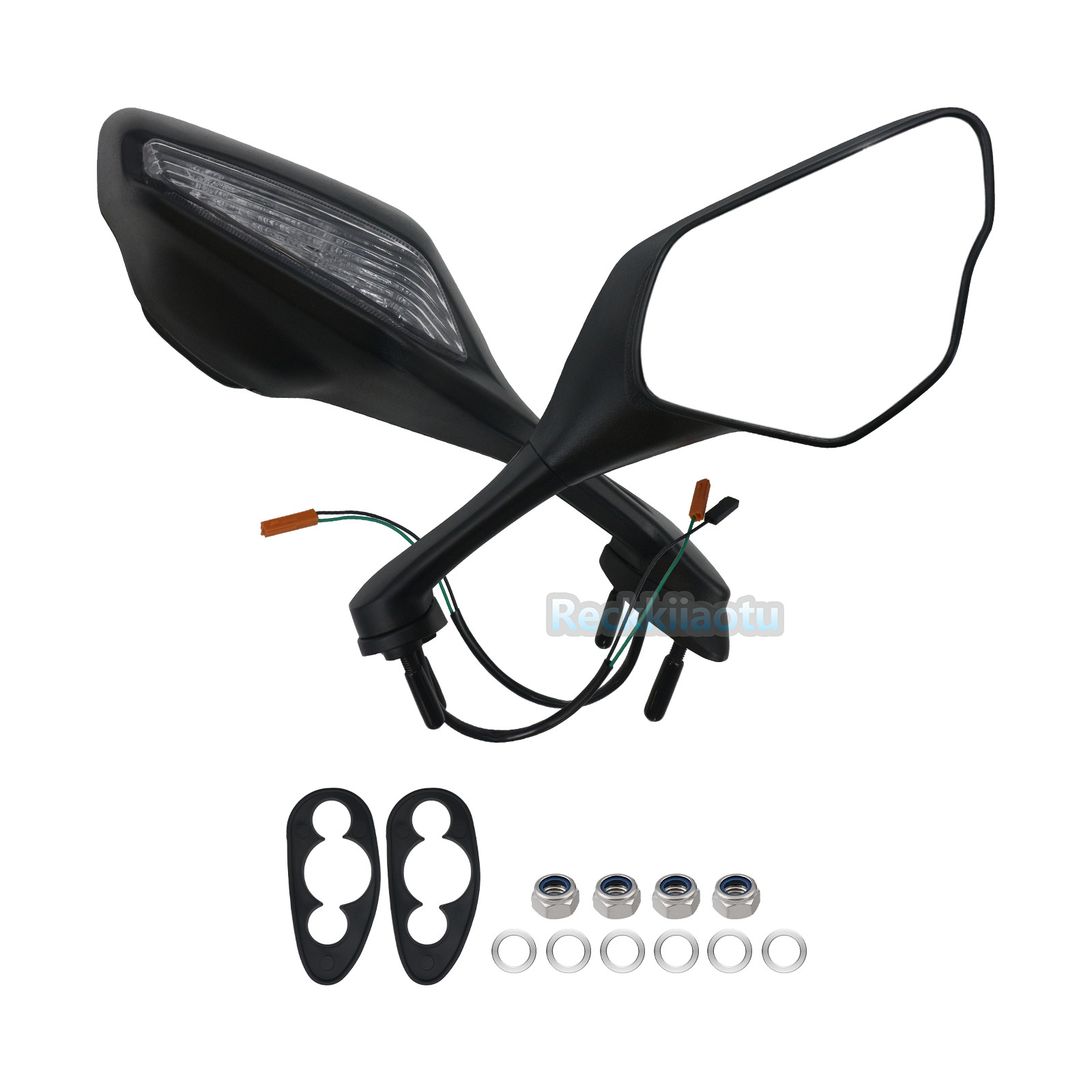 1 Pair of RearView Mirrors LED Turn Signals Fit For Honda CBR1000RR 2017-2024 US