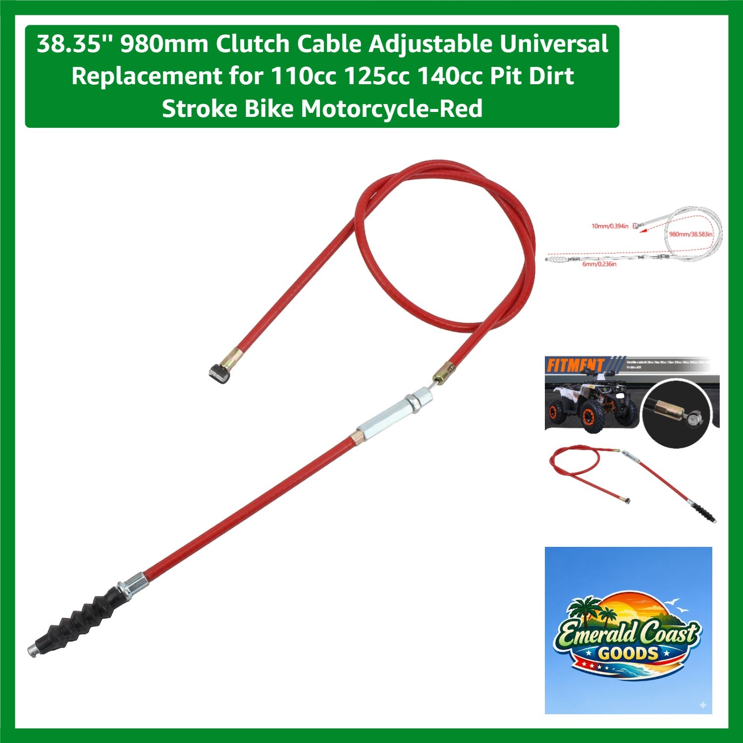 Universal Adjustable Clutch Cable 38.58in – Perfect Fit for Pit Bikes & ATVs