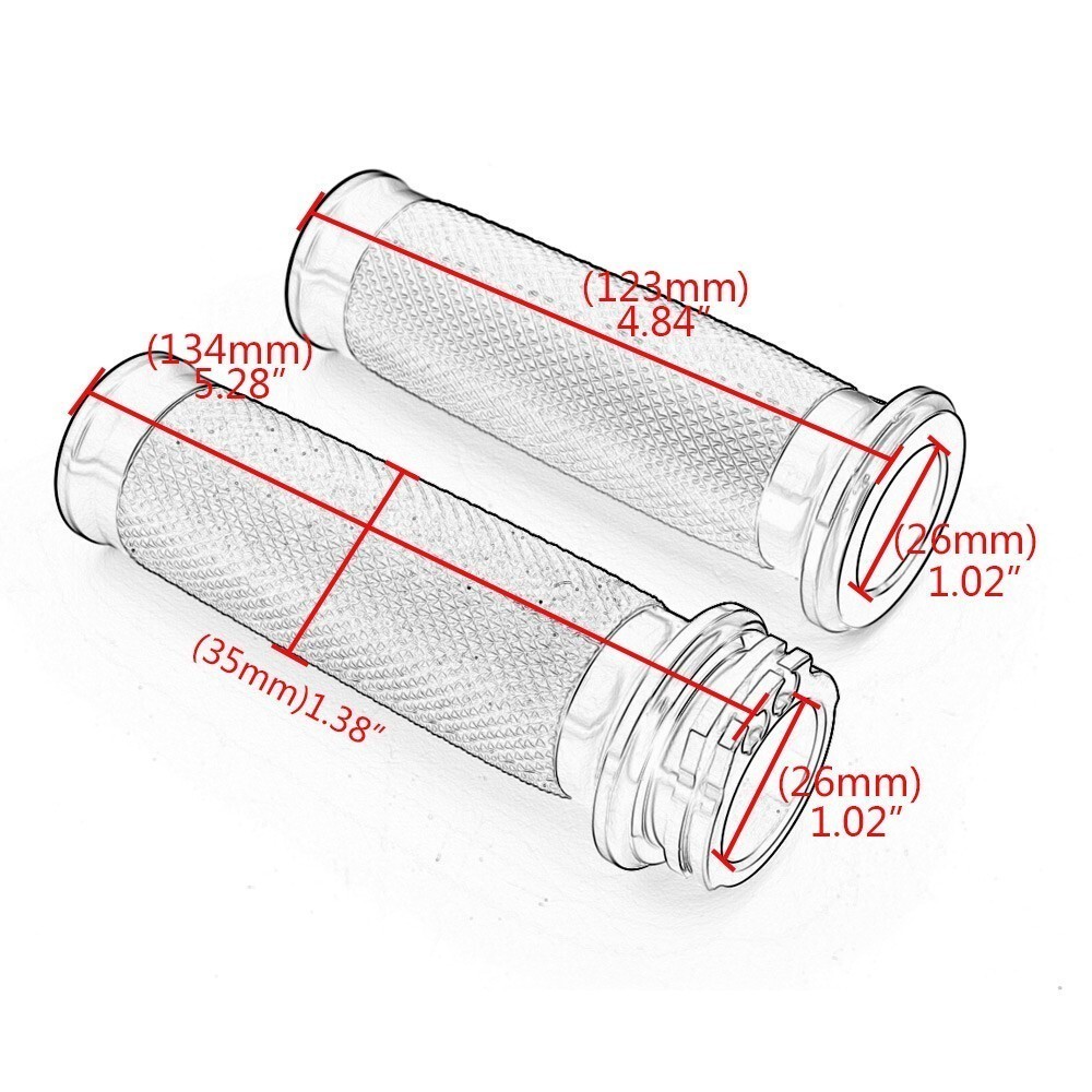 1 Inch/25mm Motorcycle Handlebar Grips Cable Throttle Hand Grips for Harley FXDF